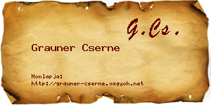 Grauner Cserne névjegykártya